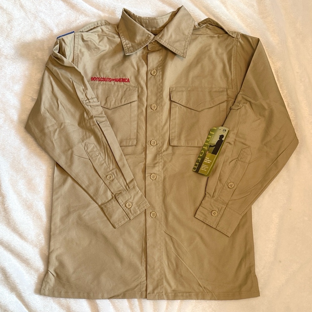 Boy Scouts of America Kids Uniform Button Down Shirt Size Medium